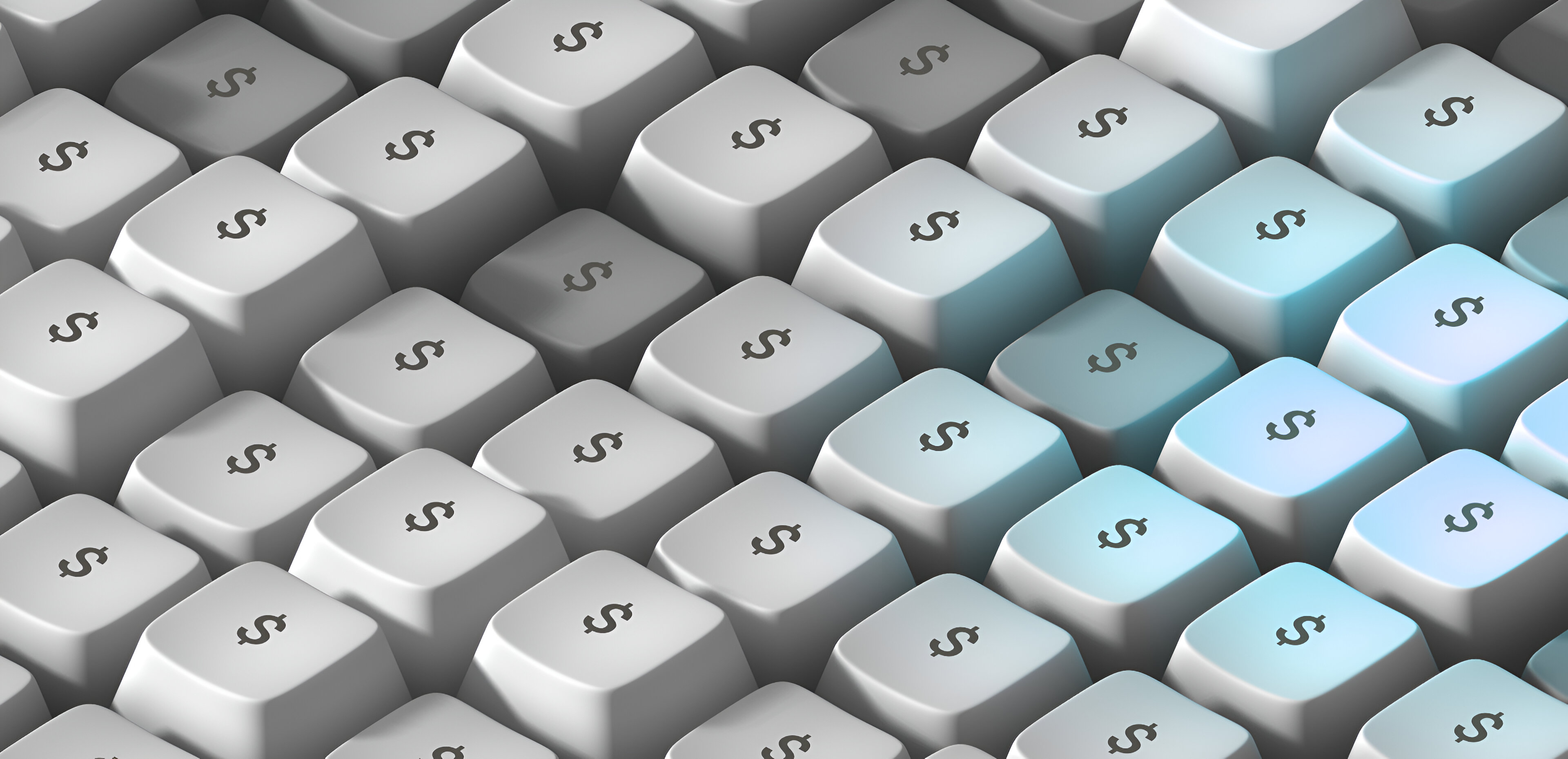 Модель клавиатуры где вместо клавиш знаки долларов